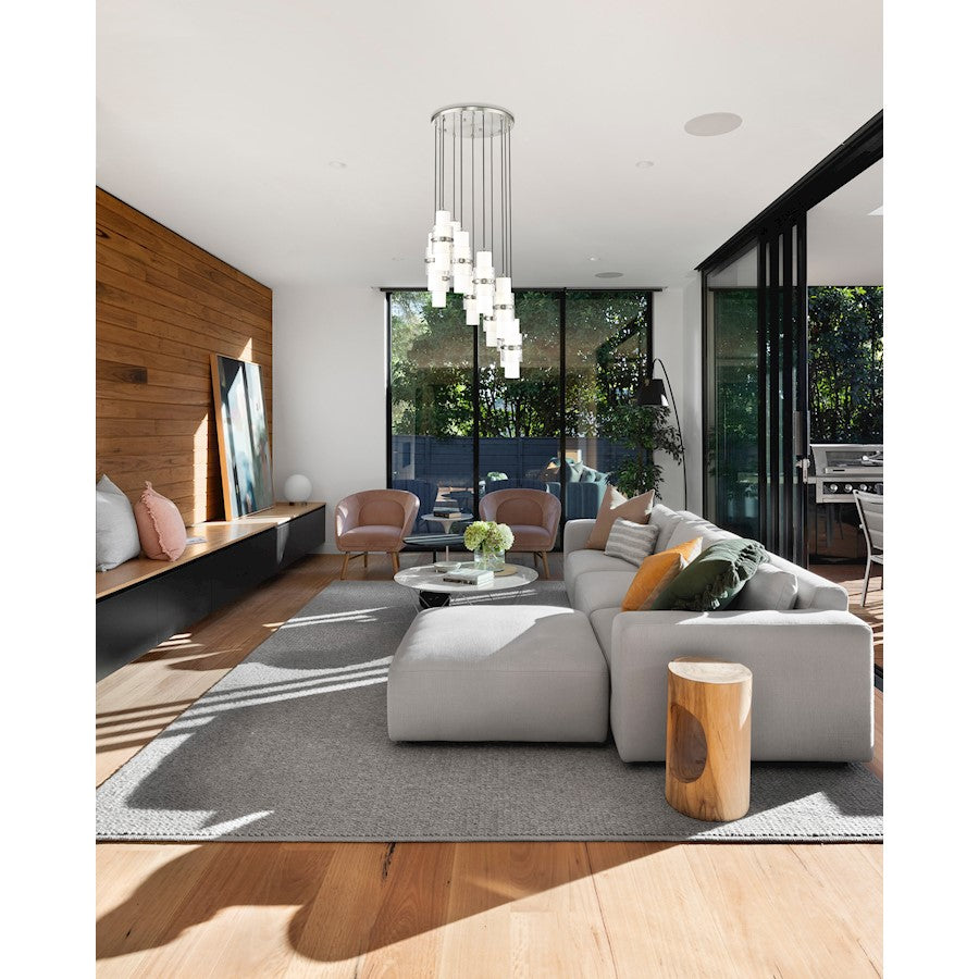 11 Light Chandelier, Nickel