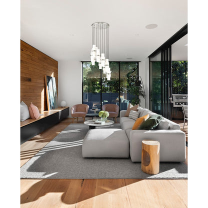 11 Light Chandelier, Nickel