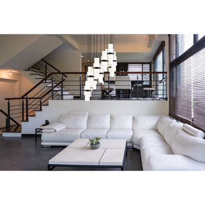 11 Light Chandelier, Matte Black