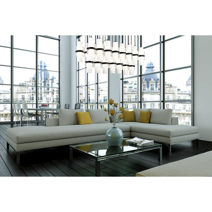 3 Light Linear Chandelier, Black