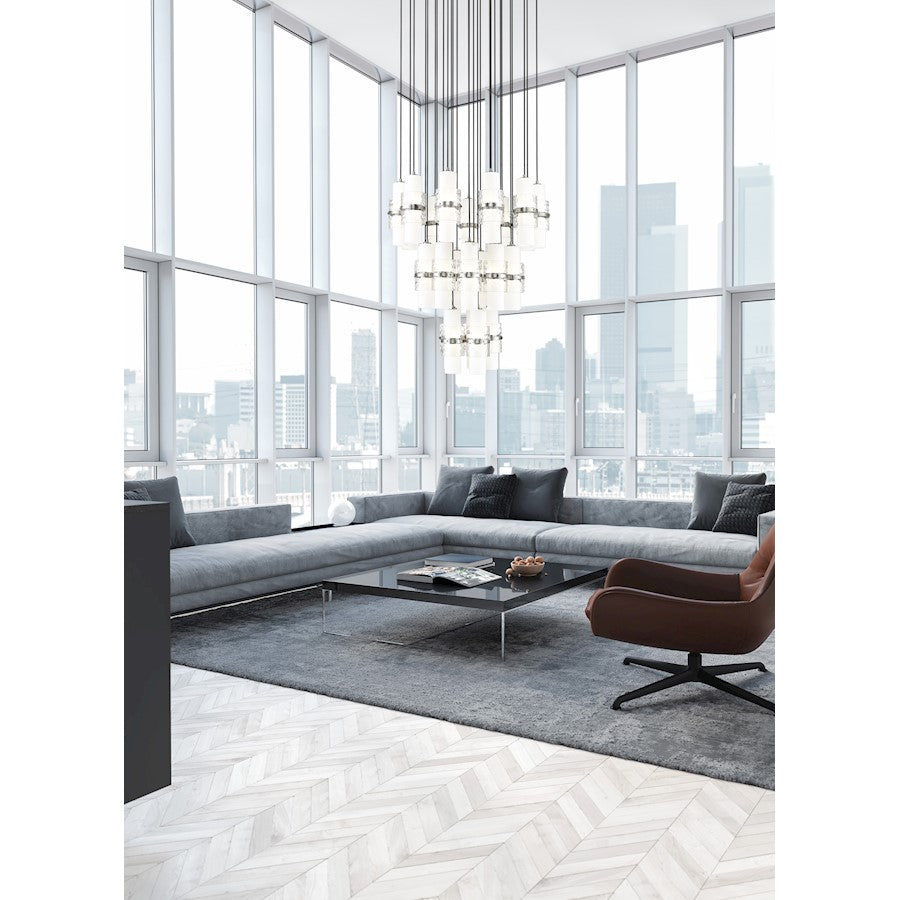 27 Light Chandelier, Nickel