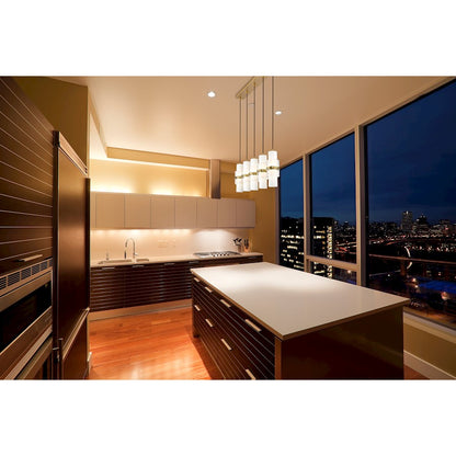 5 Light Linear Chandelier, Gold