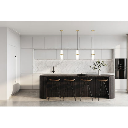 1 Light 6.50" Pendant, Modern Gold