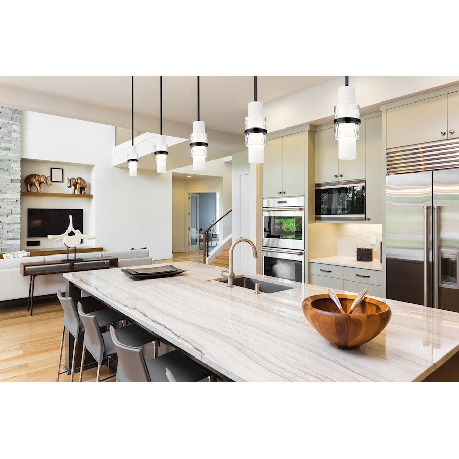 1 Light 6.50" Pendant, Black