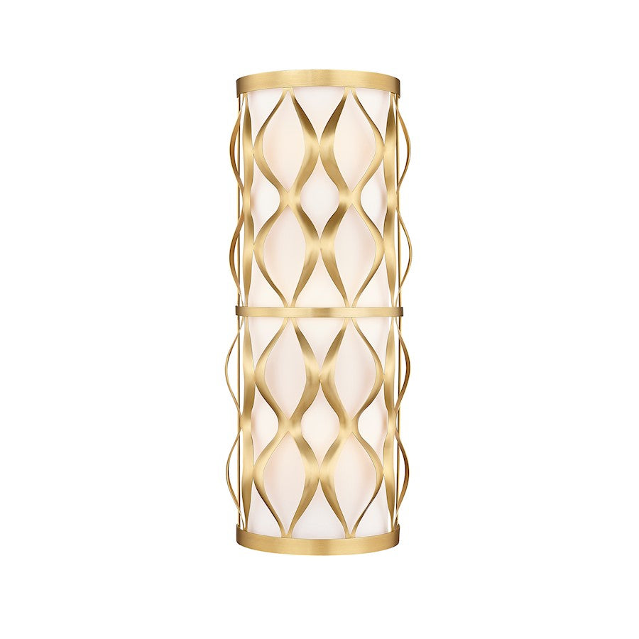 Z-Lite Harden 3 Light Wall Sconce, Modern Gold/White - 1948-3S-MGLD