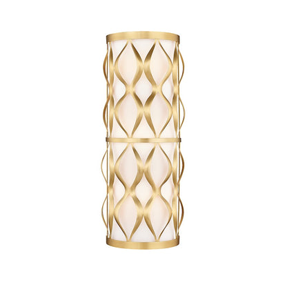 Z-Lite Harden 3 Light Wall Sconce, Modern Gold/White - 1948-3S-MGLD