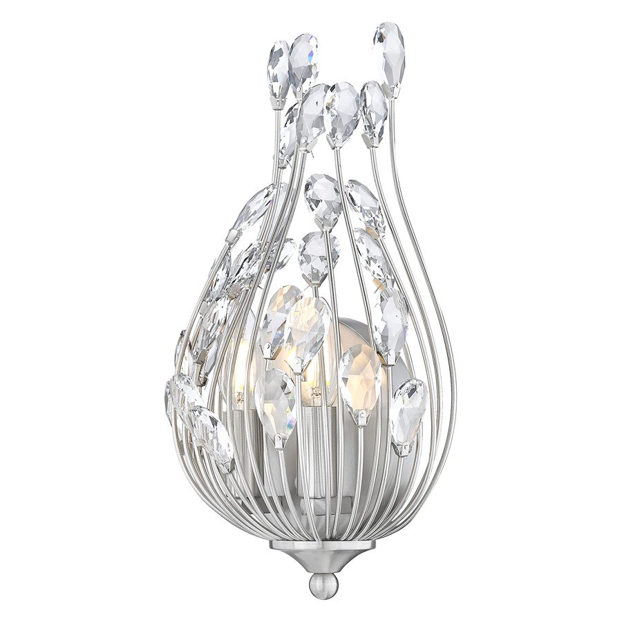 Z-Lite Gabriella 2 Light Wall Sconce, Brushed Nickel