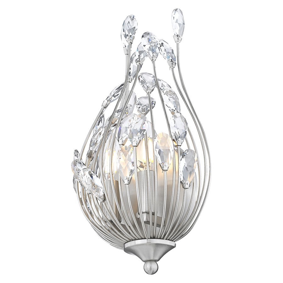 Z-Lite Gabriella 2 Light Wall Sconce, Brushed Nickel