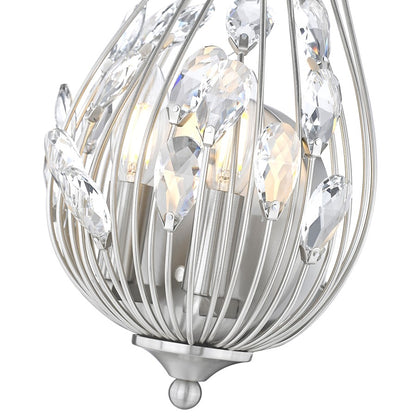 Z-Lite Gabriella 2 Light Wall Sconce, Brushed Nickel