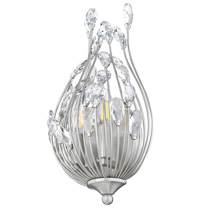 Z-Lite Gabriella 2 Light Wall Sconce, Brushed Nickel