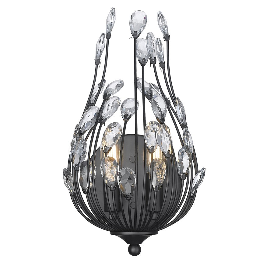 Z-Lite Gabriella 2 Light Wall Sconce, Matte Black - 1957-2S-MB