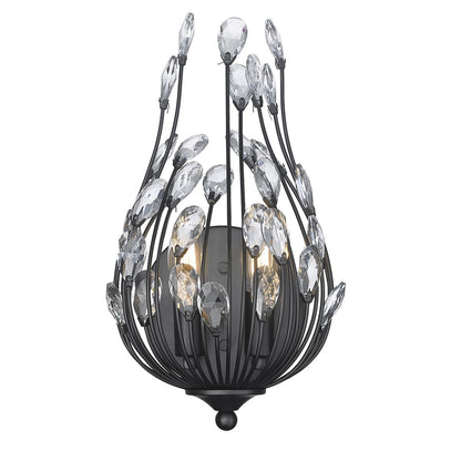 Z-Lite Gabriella 2 Light Wall Sconce, Matte Black - 1957-2S-MB