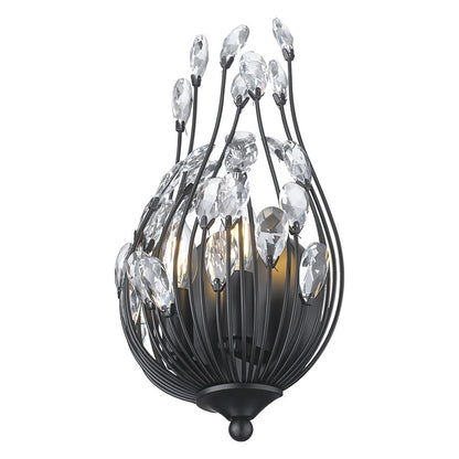 Z-Lite Gabriella 2 Light Wall Sconce, Matte Black