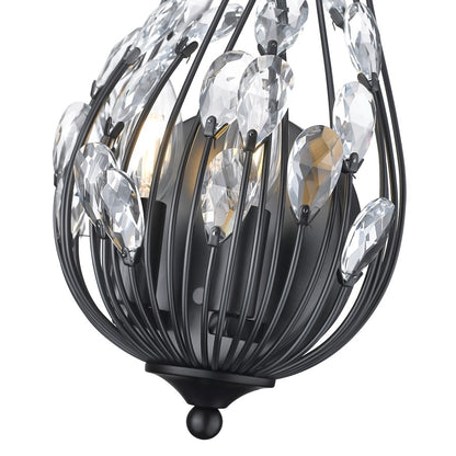 Z-Lite Gabriella 2 Light Wall Sconce, Matte Black