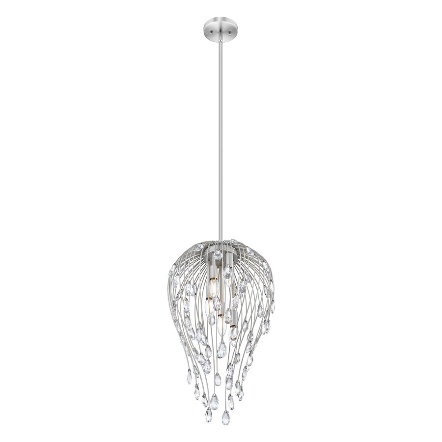 Z-Lite Gabriella 5 Light Pendant, Brushed Nickel