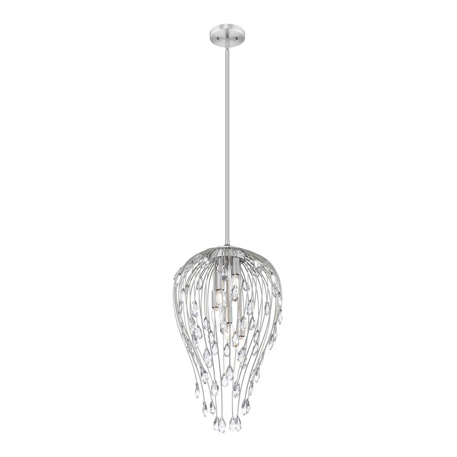 Z-Lite Gabriella 5 Light Pendant, Brushed Nickel