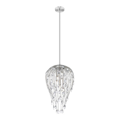 Z-Lite Gabriella 5 Light Pendant, Brushed Nickel