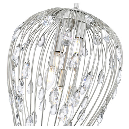 Z-Lite Gabriella 5 Light Pendant, Brushed Nickel