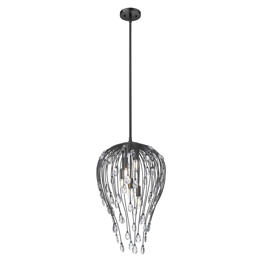 Z-Lite Gabriella 5 Light Pendant, Matte Black