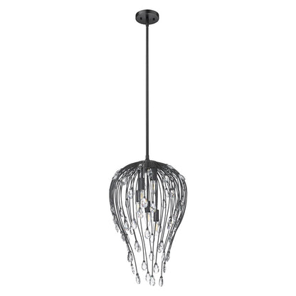 Z-Lite Gabriella 5 Light Pendant, Matte Black