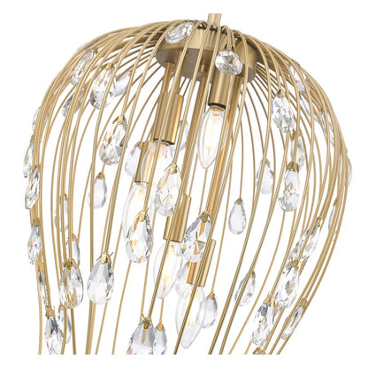 Z-Lite Gabriella 5 Light Pendant, Modern Gold