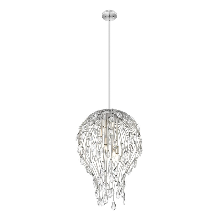 Z-Lite Gabriella 6 Light Pendant, Brushed Nickel