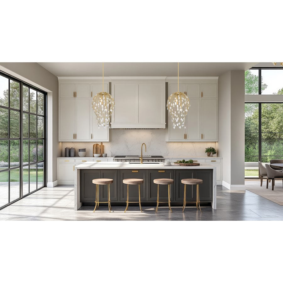 Z-Lite Gabriella 6 Light Pendant, Modern Gold