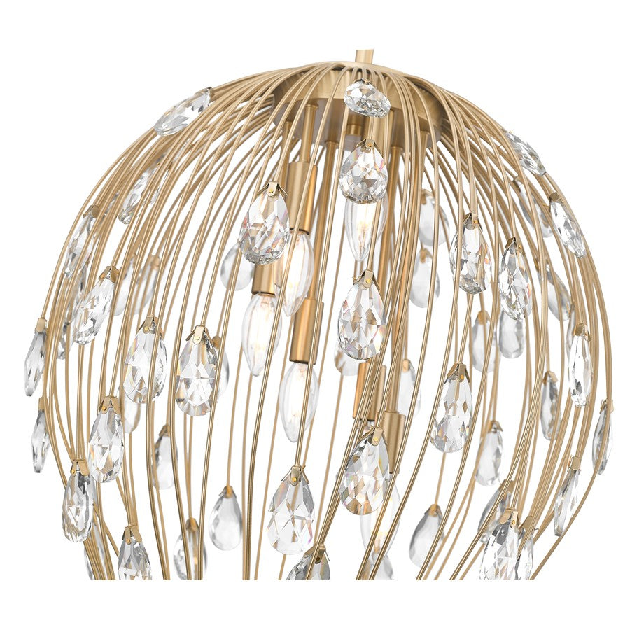 Z-Lite Gabriella 6 Light Pendant, Modern Gold