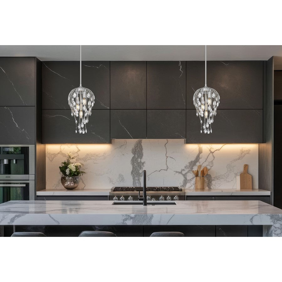 Z-Lite Gabriella 3 Light Pendant, Brushed Nickel