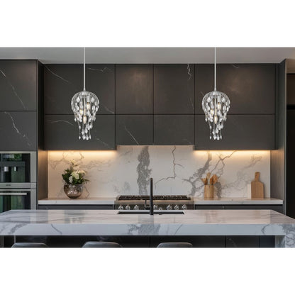 Z-Lite Gabriella 3 Light Pendant, Brushed Nickel