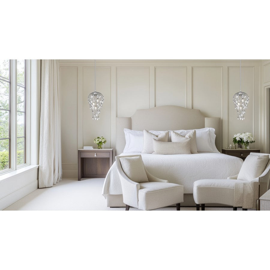 Z-Lite Gabriella 3 Light Pendant, Brushed Nickel