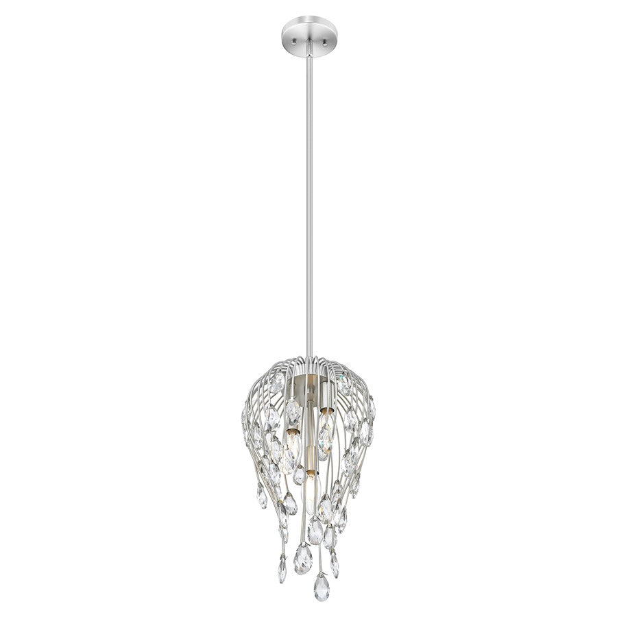 Z-Lite Gabriella 3 Light Pendant, Brushed Nickel
