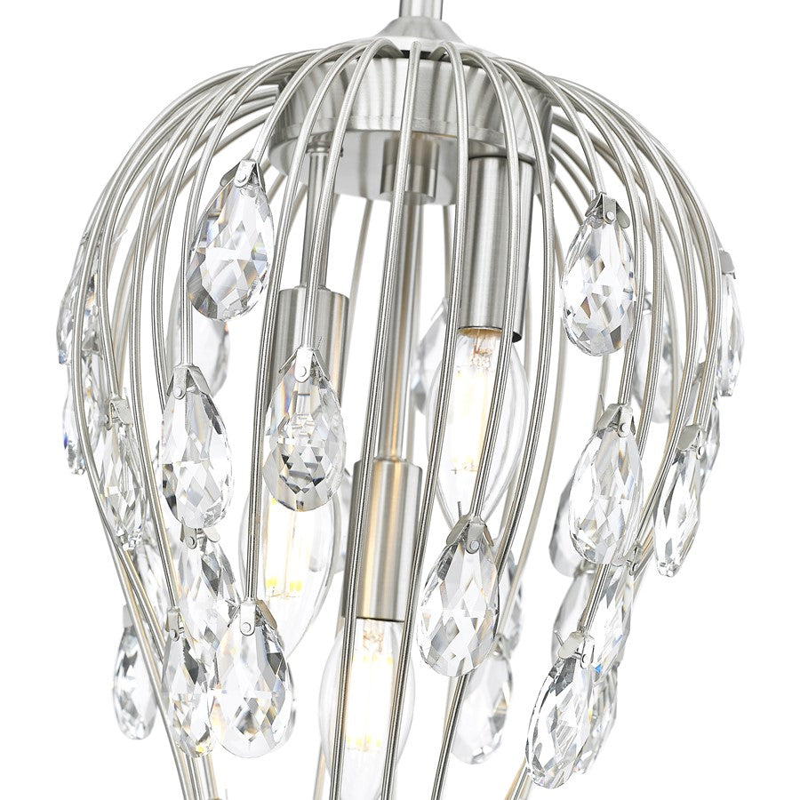 Z-Lite Gabriella 3 Light Pendant, Brushed Nickel