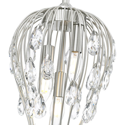 Z-Lite Gabriella 3 Light Pendant, Brushed Nickel