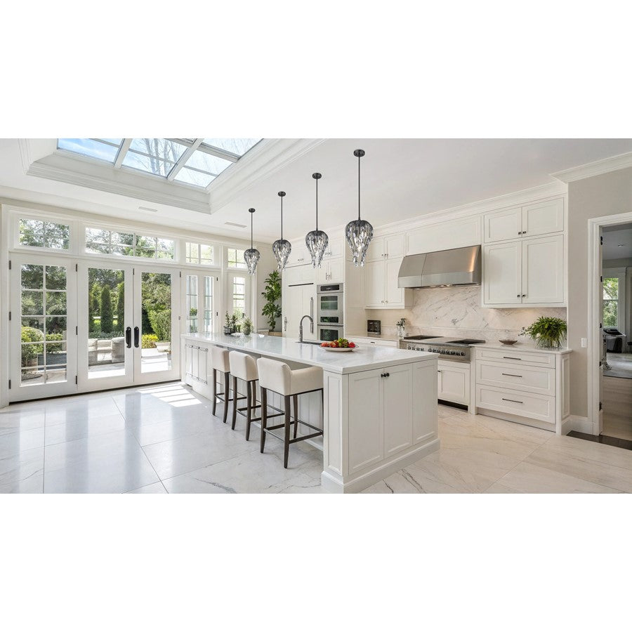 Z-Lite Gabriella 3 Light Pendant, Matte Black