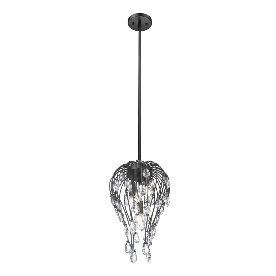 Z-Lite Gabriella 3 Light Pendant, Matte Black