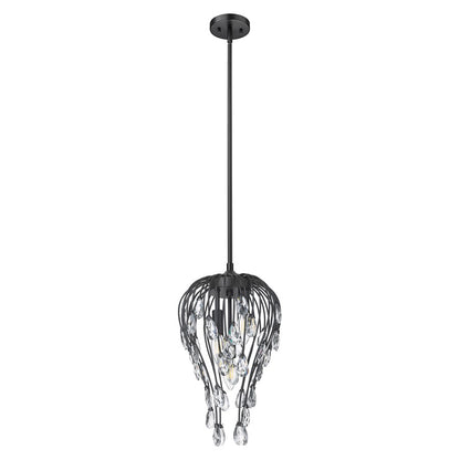 Z-Lite Gabriella 3 Light Pendant, Matte Black