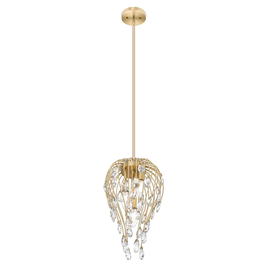 Z-Lite Gabriella 3 Light Pendant, Modern Gold