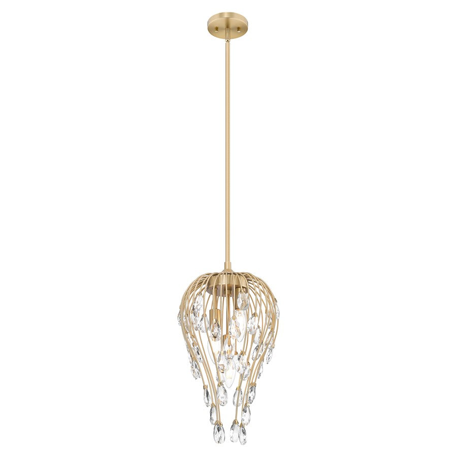 Z-Lite Gabriella 3 Light Pendant, Modern Gold