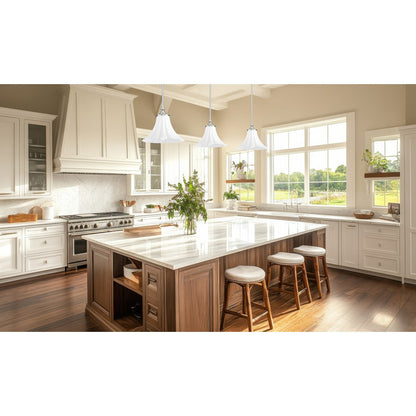 Z-Lite Fleur 1 Light 12" Pendant, Brushed Nickel/Opal Etched