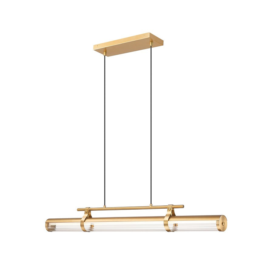 Z-Lite Benoit 1Lt 44" Linear Chandelier, Modern Gold/Clear - 1959-44L-MGLD-LED