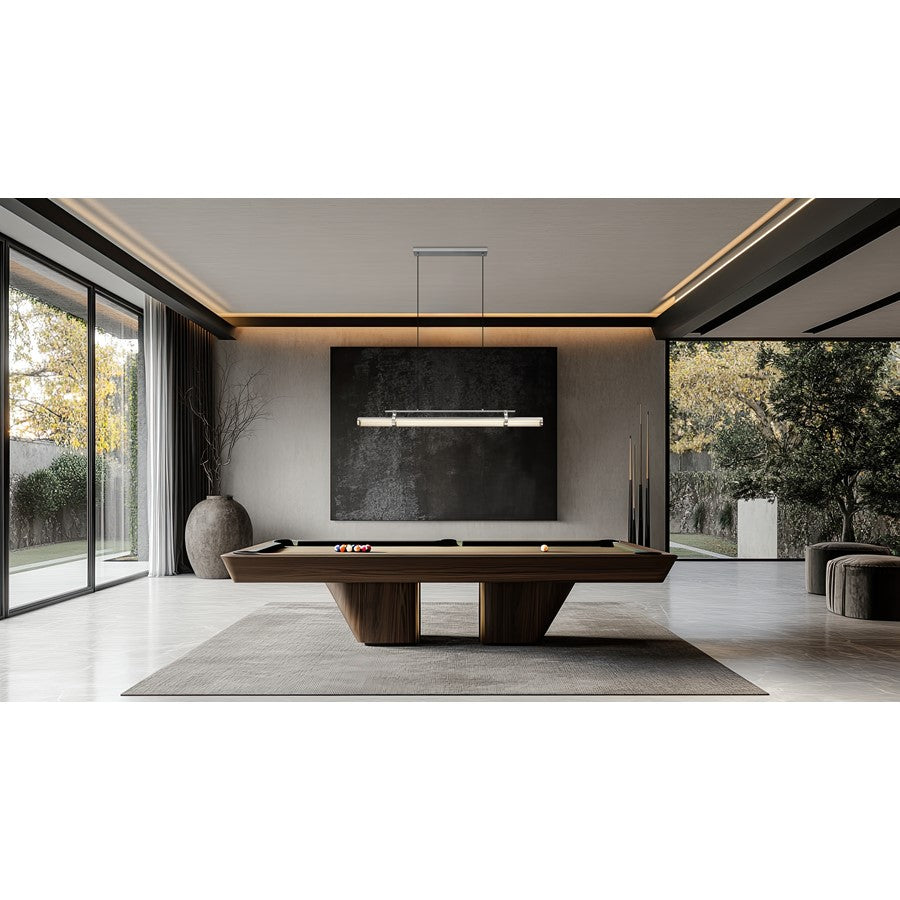 Z-Lite Benoit 1Lt 56" Linear Chandelier, Brushed Nickel/Clear