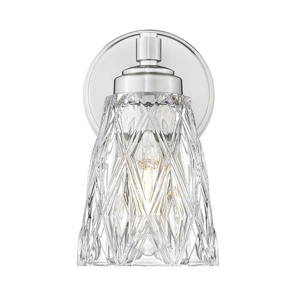 Z-Lite Andree 1 Light Wall Sconce, Brushed Nickel/Clear