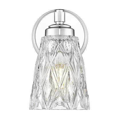 Z-Lite Andree 1 Light Wall Sconce, Chrome /Clear