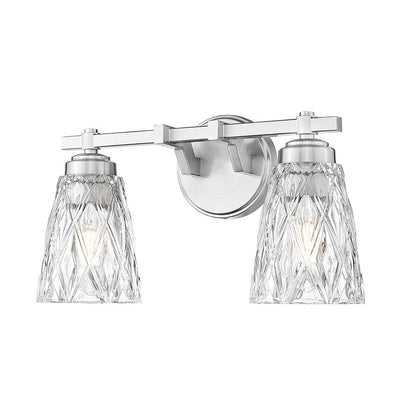 Z-Lite Andree 2 Light Vanity, Brushed Nickel/Clear - 1960-2V-BN