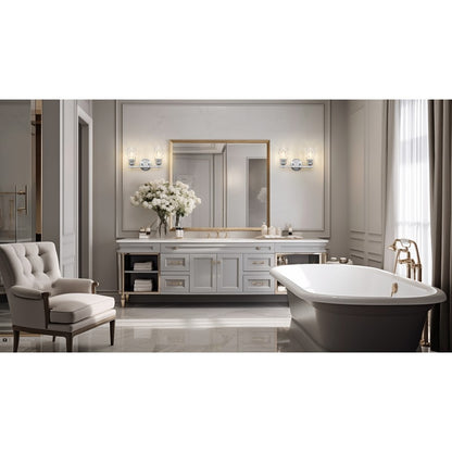 Z-Lite Andree 2 Light Vanity, Brushed Nickel/Clear