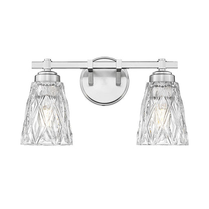 Z-Lite Andree 2 Light Vanity, Brushed Nickel/Clear