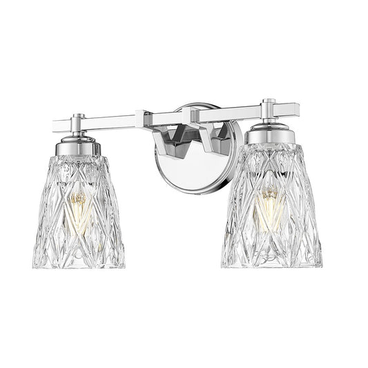 Z-Lite Andree 2 Light Vanity, Chrome /Clear - 1960-2V-CH
