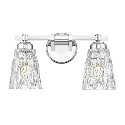 Z-Lite Andree 2 Light Vanity, Chrome /Clear