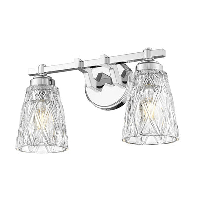 Z-Lite Andree 2 Light Vanity, Chrome /Clear